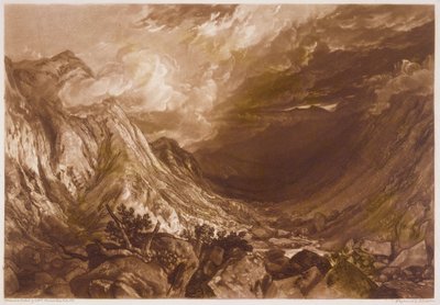 F.69.Iトーマス・ルプトンによって刻まれた「Liber Studiorum」からのベン・アーサー、1819 作： Joseph Mallord William Turner